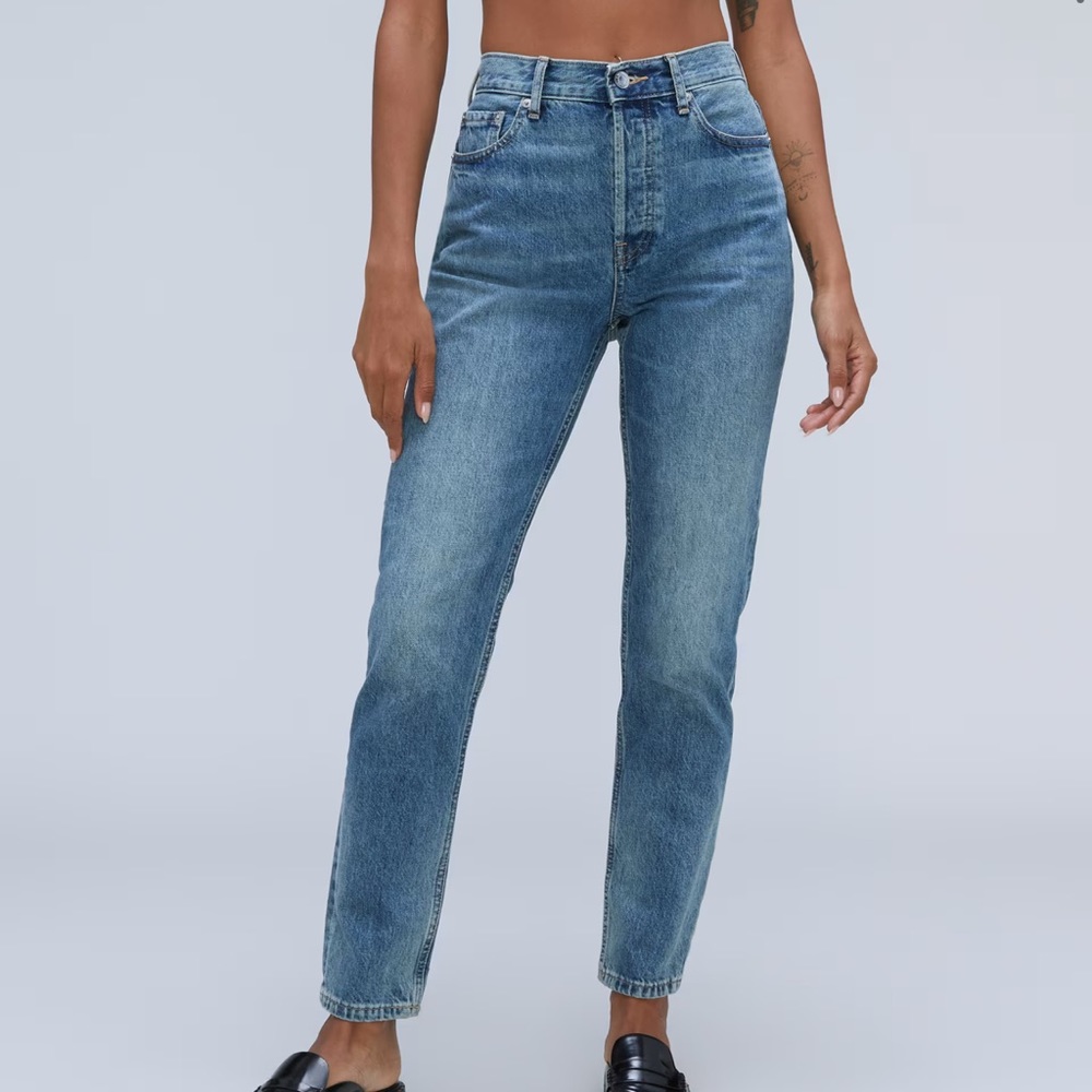 Everlane 90s Cheeky Jean, Medium Blue, 23 Crop